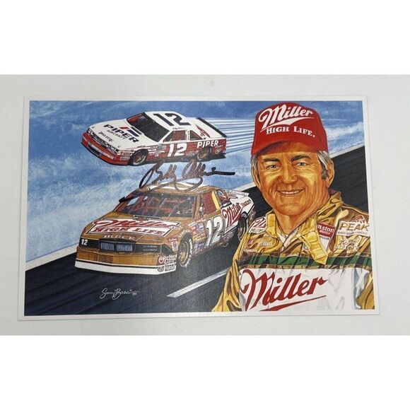 Bobby Allison Autographed NASCAR Postcard Racing Signed - Picture 1 of 3